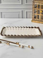 SOFIA GOLD DİKDÖRTGEN SUNUM TABAK 36X21CM