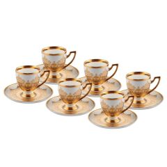 ALTIN İŞLEMELİ 6 KİŞİLİK TÜRK KAHVESİ FİNCANI