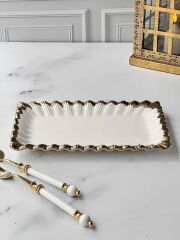 SOFIA GOLD DİKDÖRTGEN SUNUM TABAK 32X20CM
