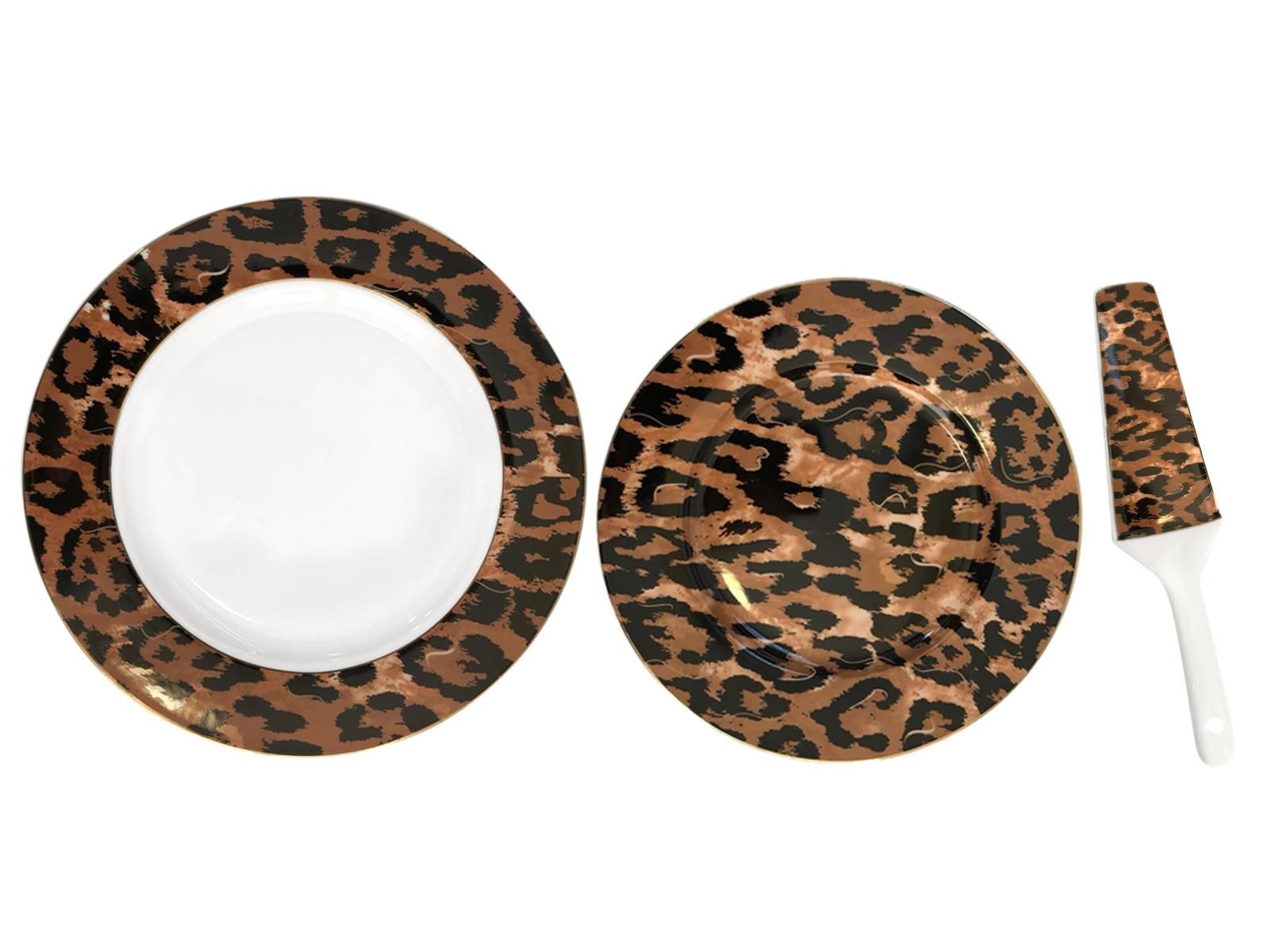 LEOPAR DESEN 8 PARÇA PASTA SETİ
