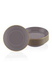 BASIC GRİ 6'LI ÇUKUR TABAK 20CM