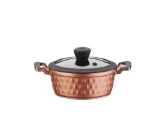 DIAMOND 5 PARÇA MIDI TENCERE TAVA SET ROSE