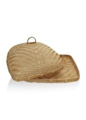 BAMBU KAPAKLI TEPSİ SUNUMLUK 40X40X21CM