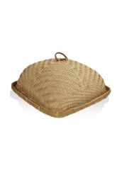 BAMBU KAPAKLI TEPSİ SUNUMLUK 40X40X21CM