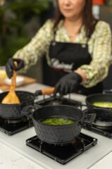 DIAMOND 5 PARÇA MIDI TENCERE TAVA SET SİYAH