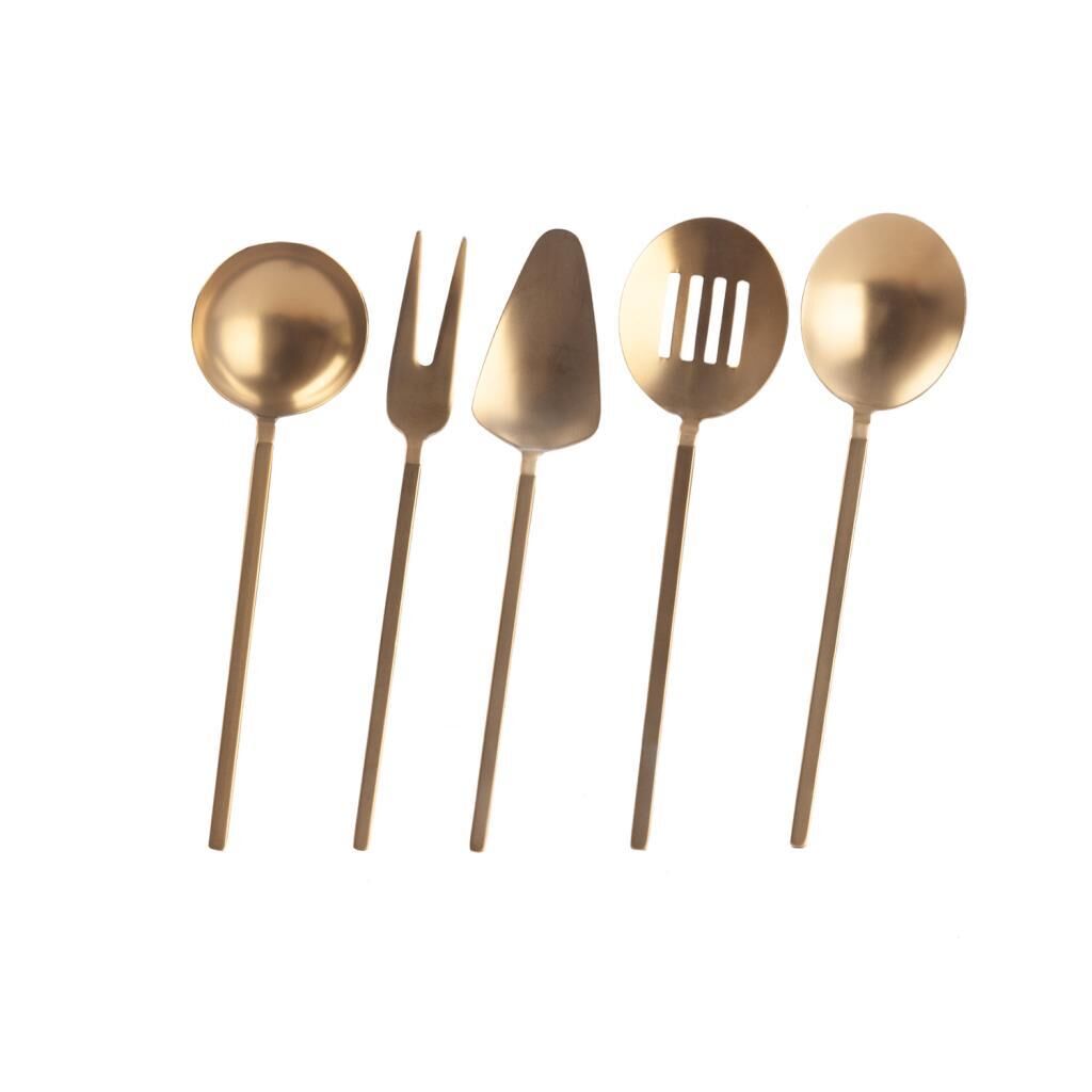 CARRE MAT GOLD 5 PARÇA SOS SERVİS SETİ