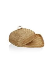 BAMBU KAPAKLI TEPSİ SUNUMLUK 34X34X19CM
