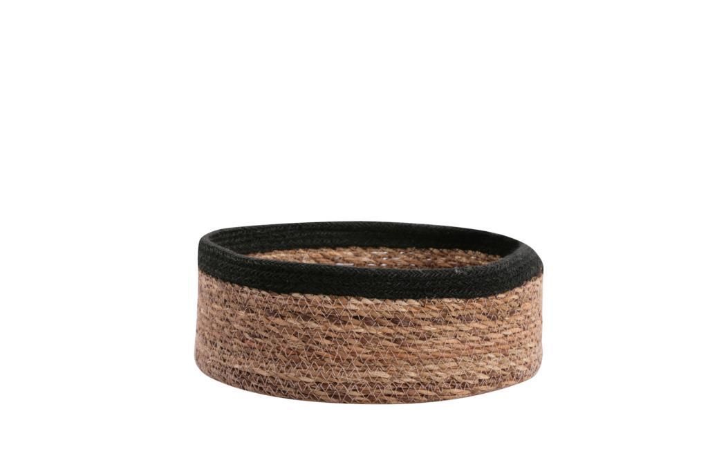 SİYAH HASIR SEPET 27X10CM