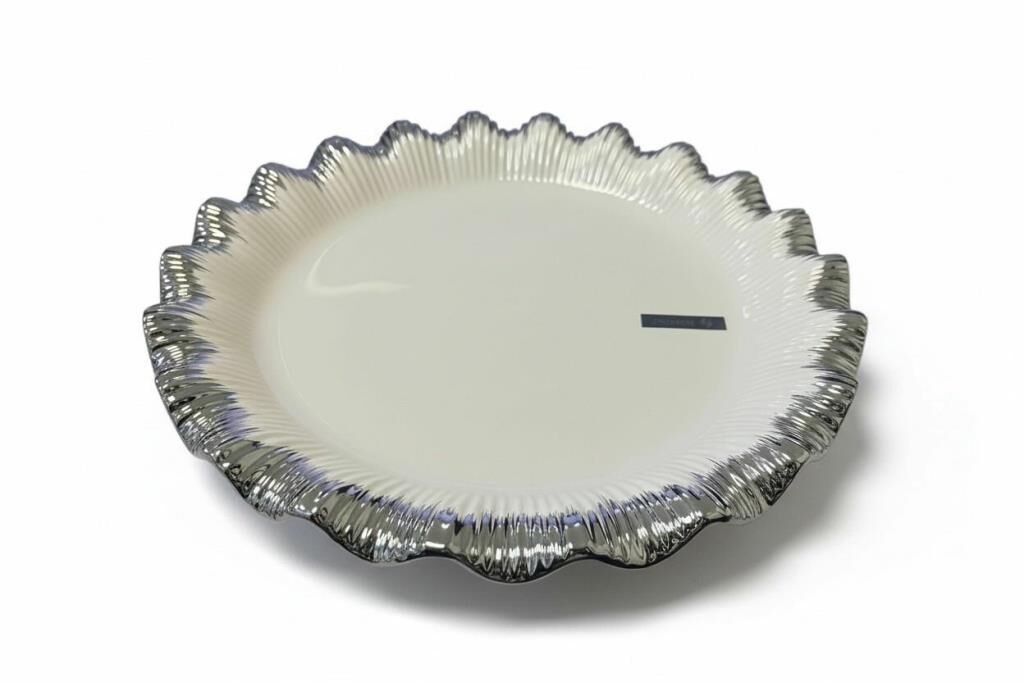 SOFIA GÜMÜŞ YUVARLAK SUNUM TABAK 31CM