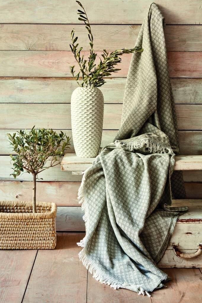 KARACA HOME FRONDA GRİ ÇİFT KİŞİLİK PİKE