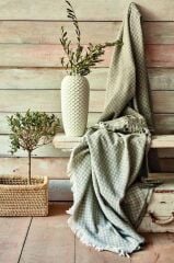 KARACA HOME FRONDA GRİ ÇİFT KİŞİLİK PİKE