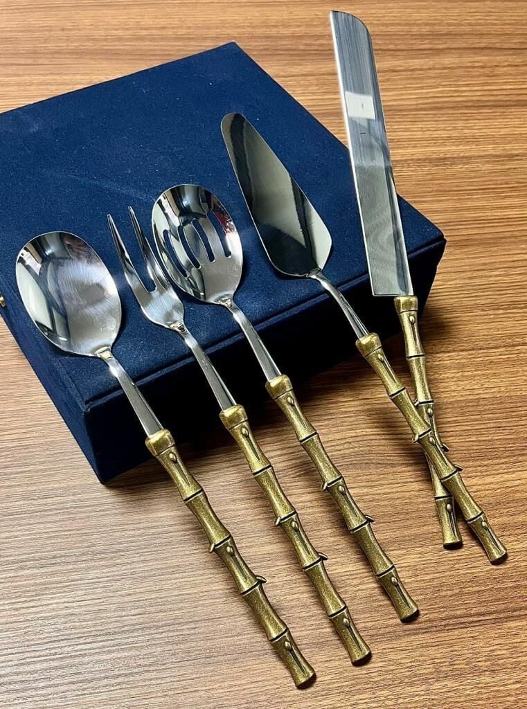 ANTİK BAMBU 5 PARÇA SERVİS SETİ