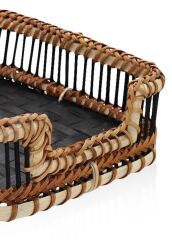 BAMBU NATURAL PEÇETELİK SİYAH 18X4X6CM