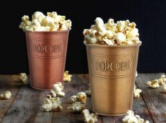 GALVENİZ ALTIN POPCORN KOVASI 16CM