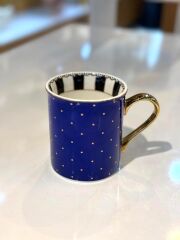 LACİVERT PUANTİYELİ TEKLİ KUPA