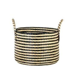 SİYAH HASIR SEPET 40X28CM