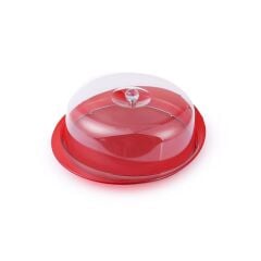 KIRMIZI AKRİLİK KEK SERVİS SETİ