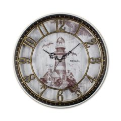 KIZ KULESİ DESEN ESKİTME DUVAR SAATİ 37CM