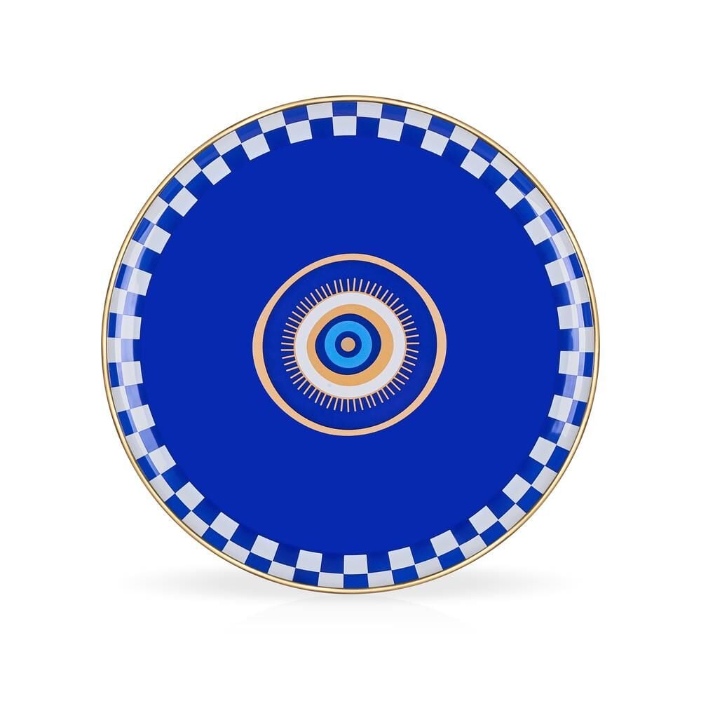 NAZAR MAVİ TEKLİ SERVİS TABAK 26CM