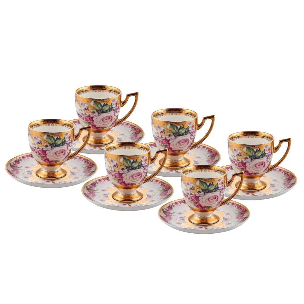 ALTIN İŞLEMELİ 6 KİŞİLİK TÜRK KAHVESİ FİNCANI