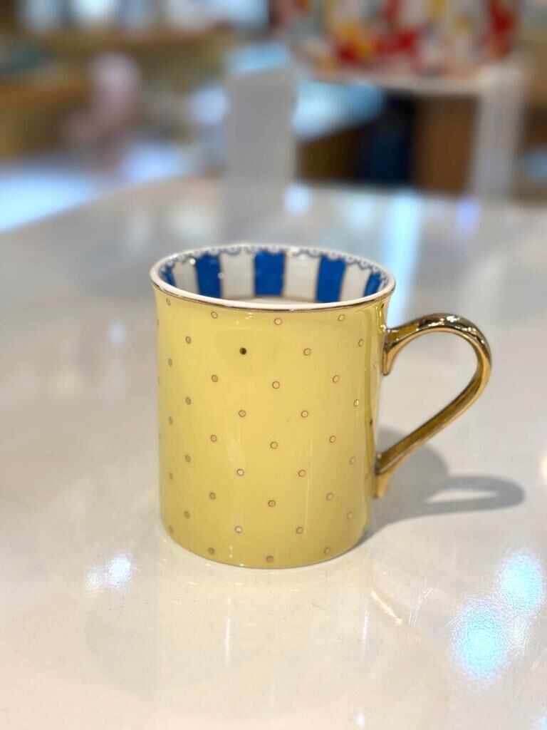 SARI PUANTİYELİ TEKLİ KUPA