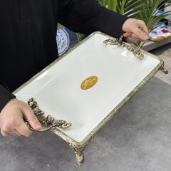 CLASSY ANTİK DİKDÖRTGEN SUNUM TABAK 24X36CM