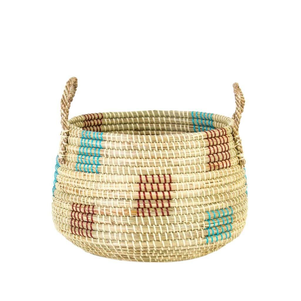 RENKLİ HASIR SEPET 31X25CM