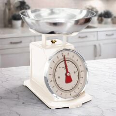 GÜMÜŞ KASELİ BEYAZ MUTFAK TERAZİSİ