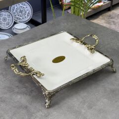 CLASSY ANTİK KARE SUNUM TABAK 29X29CM