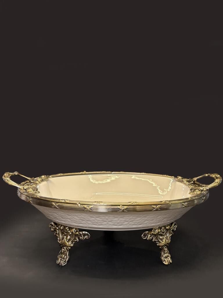 CLASSY ANTİK OVAL DERİN SUNUM TABAK 31X21CM