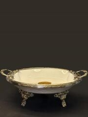 CLASSY ANTİK OVAL DERİN SUNUM TABAK 31X21CM