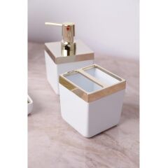 TOSKANA BEYAZ ALTIN BANYO SETİ