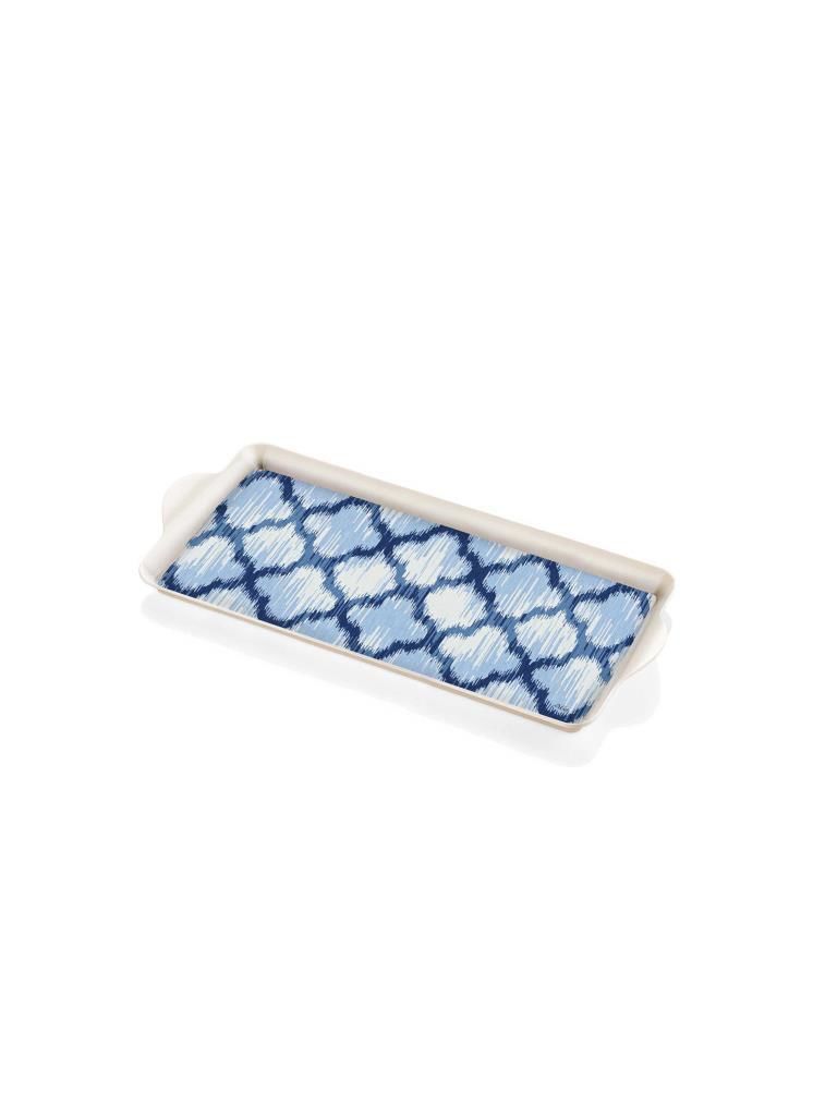 MAVİ İKAT DESEN TEPSİ 36X16