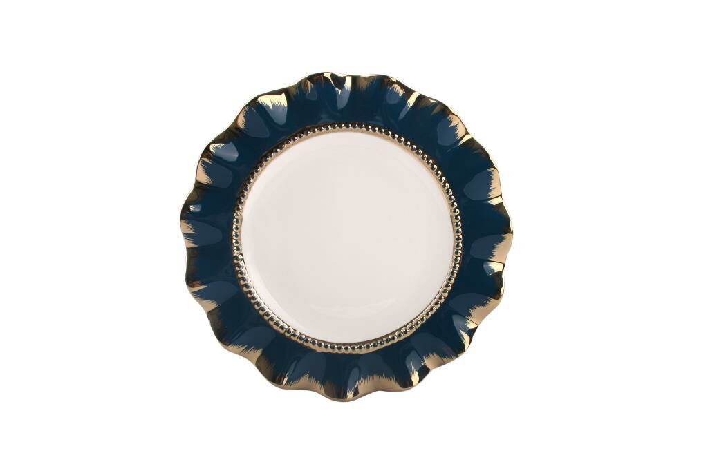 LACİVERT ALTIN AVANGARDE SUNUM TABAK 33CM