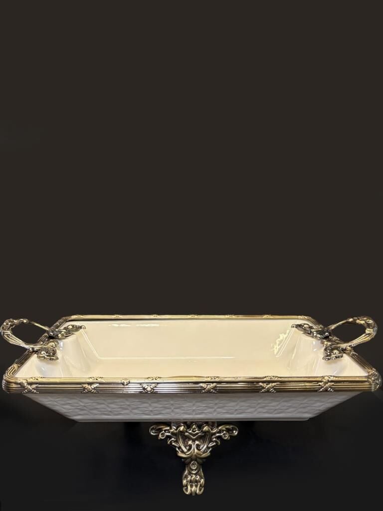 CLASSY ANTİK DİKDÖRTGEN DERİN SUNUM TABAK 30X20CM