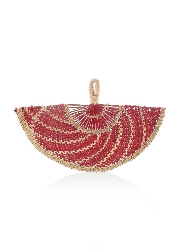 BAMBU YELPAZE KIRMIZI DUVAR DEKORU 46X29CM