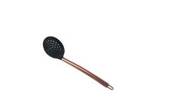 SİYAH BAKIR METAL SİLİKON KEVGİR 34CM