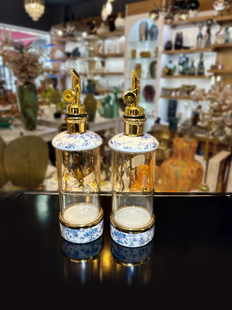 BLUE LİFE 2'Lİ PORSELEN CAM YAĞDANLIK