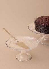 CAM AYAKLI SUNUM TABAK 27X11CM