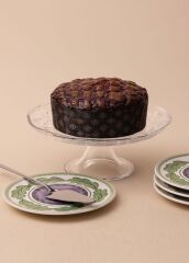 CAM AYAKLI SUNUM TABAK 20X10CM