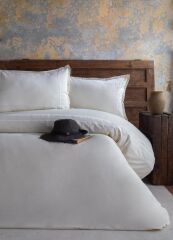 RUNA GRİ ÇİFT KİŞİLİK PAMUK SATEN NEVRESİM TAKIMI