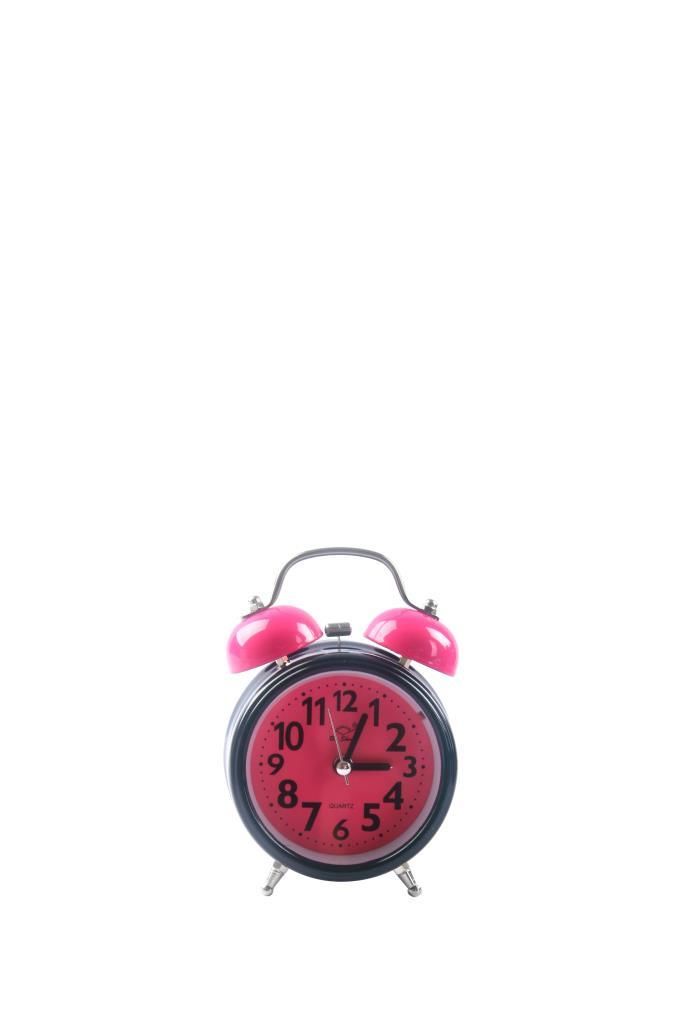 SİYAH FUŞYA METAL ÇALAR SAAT 13CM