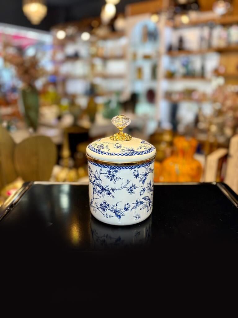 BLUE LİFE EMAYE KAVANOZ 13X15CM