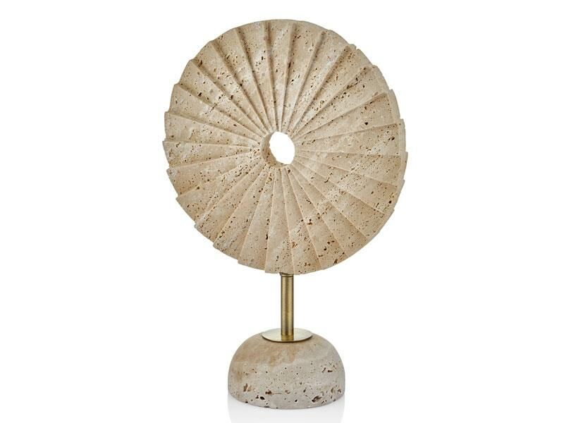 EVZA MERMER TRAVERTEN KAİDELİ PERVANE DEKOR 38CM