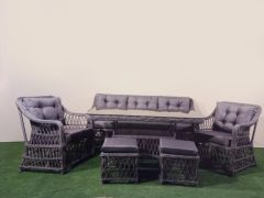 BAMBU RATTAN GRİ 5 KİŞİLİK OTURMA GRUBU