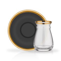 CAMILLOW SİYAH 6 KİŞİLİK ÇAY SETİ