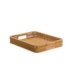 SENTETİK HASIR DİKDÖRTGEN TEPSİ 32CM