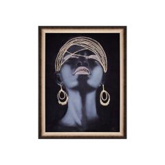 ALTIN SİYAH AFRİKALI KADIN TABLO 70x100cm