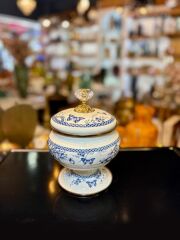 BLUE LİFE EMAYE AYAKLI KAVANOZ/ŞEKERLİK