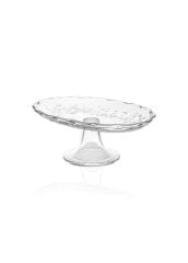 CAM AYAKLI OVAL SUNUM TABAK 31X20X12CM